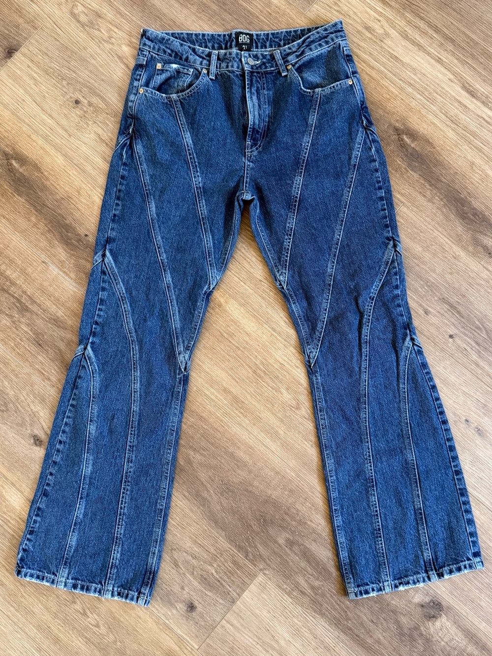 BDG Blue Denim Jeans with Contrast Stitch Design Size 31